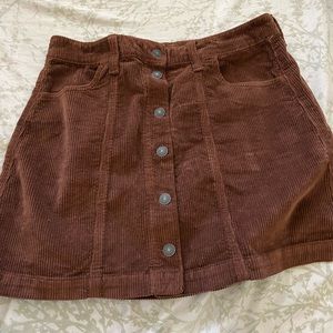 American eagle Brown corduroy skirt